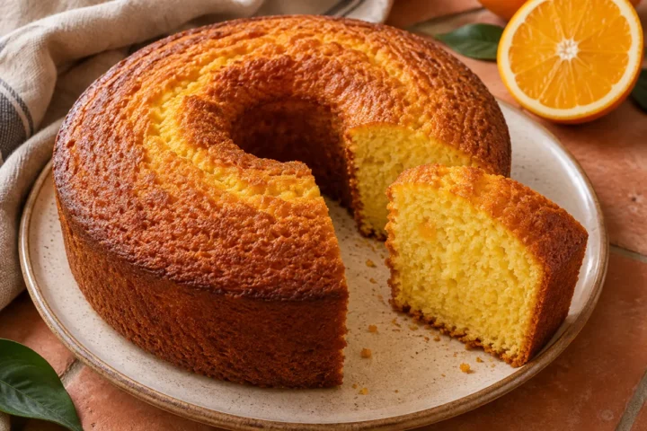 Imagem ilustrativa de bolo de laranja simples